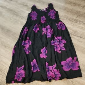 Purple and Pink Pleated Tiered Sundress